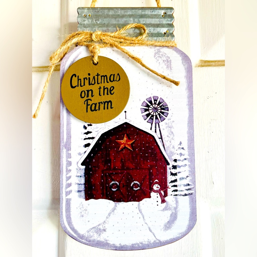 *Christmas on the Farm Mason Jar Hanger